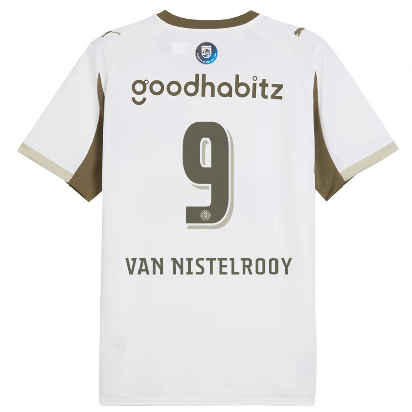 Danxen Donna Maglia Liam Van Nistelrooy #9 Bianco Grigio Kit Gara Third 2025/26 Maglietta