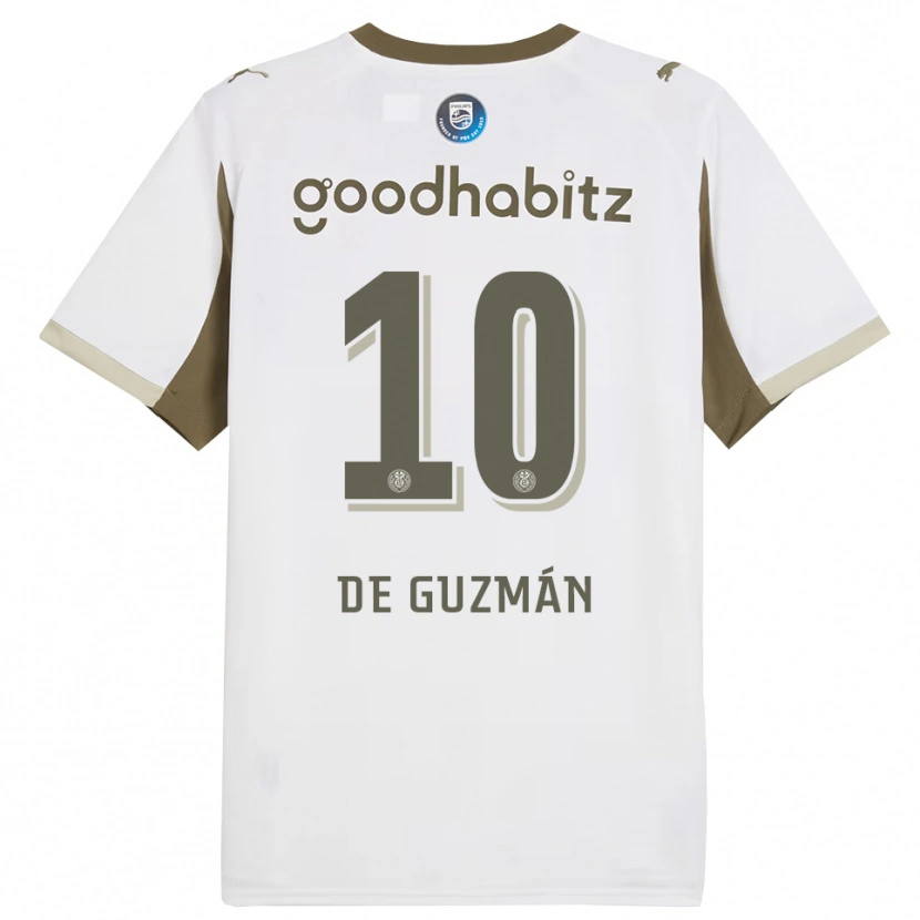 Danxen Donna Maglia Jaden De Guzmán #10 Bianco Grigio Kit Gara Third 2025/26 Maglietta