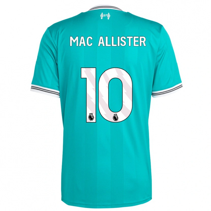 Danxen Donna Maglia Alexis Mac Allister #10 Verde Bianco Kit Gara Third 2025/26 Maglietta
