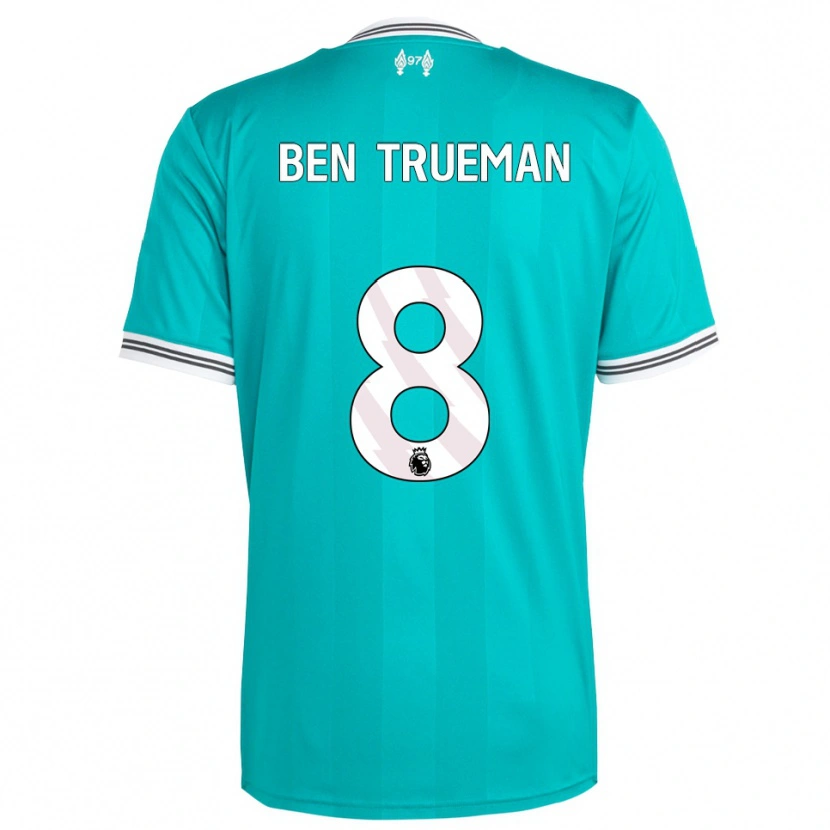 Danxen Donna Maglia Ben Trueman #8 Verde Bianco Kit Gara Third 2025/26 Maglietta