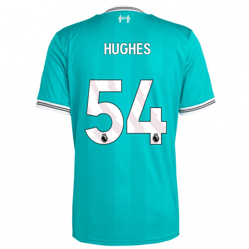 Danxen Donna Maglia Liam Hughes #54 Verde Bianco Kit Gara Third 2025/26 Maglietta