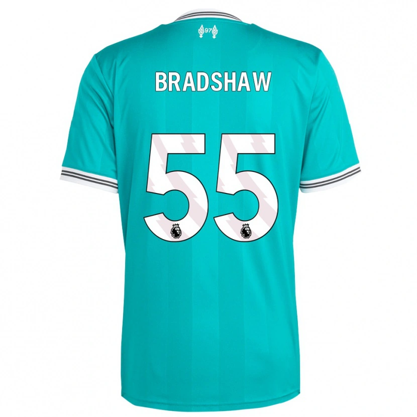Danxen Donna Maglia Joe Bradshaw #55 Verde Bianco Kit Gara Third 2025/26 Maglietta