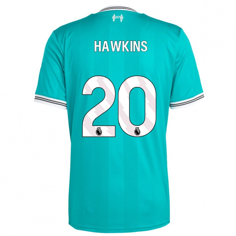 Danxen Donna Maglia Max Hawkins #20 Verde Bianco Kit Gara Third 2025/26 Maglietta