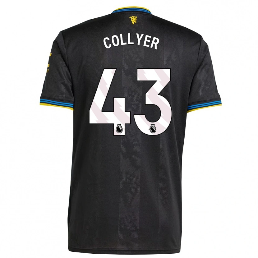 Danxen Donna Maglia Toby Collyer #43 Nero Giallo Blu Kit Gara Third 2025/26 Maglietta