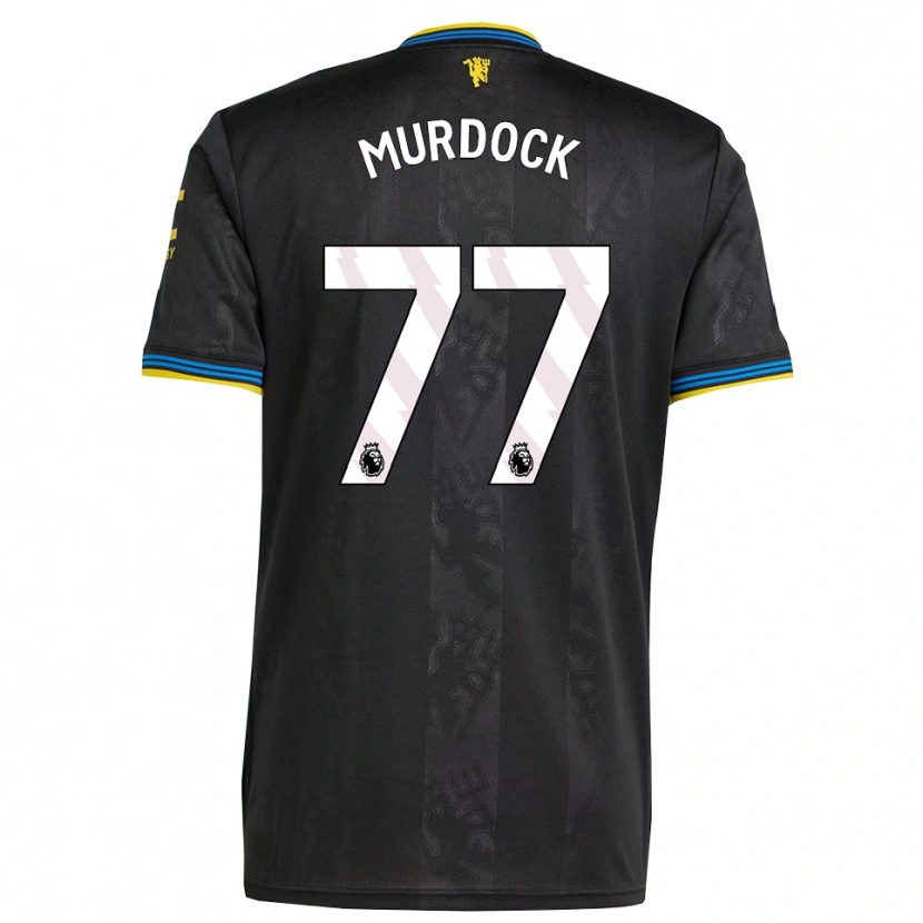 Danxen Donna Maglia Will Murdock #77 Nero Giallo Blu Kit Gara Third 2025/26 Maglietta