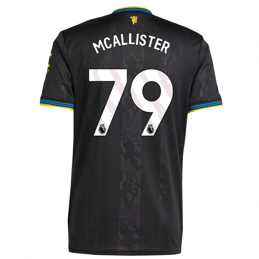 Danxen Donna Maglia Finley Mcallister #79 Nero Giallo Blu Kit Gara Third 2025/26 Maglietta
