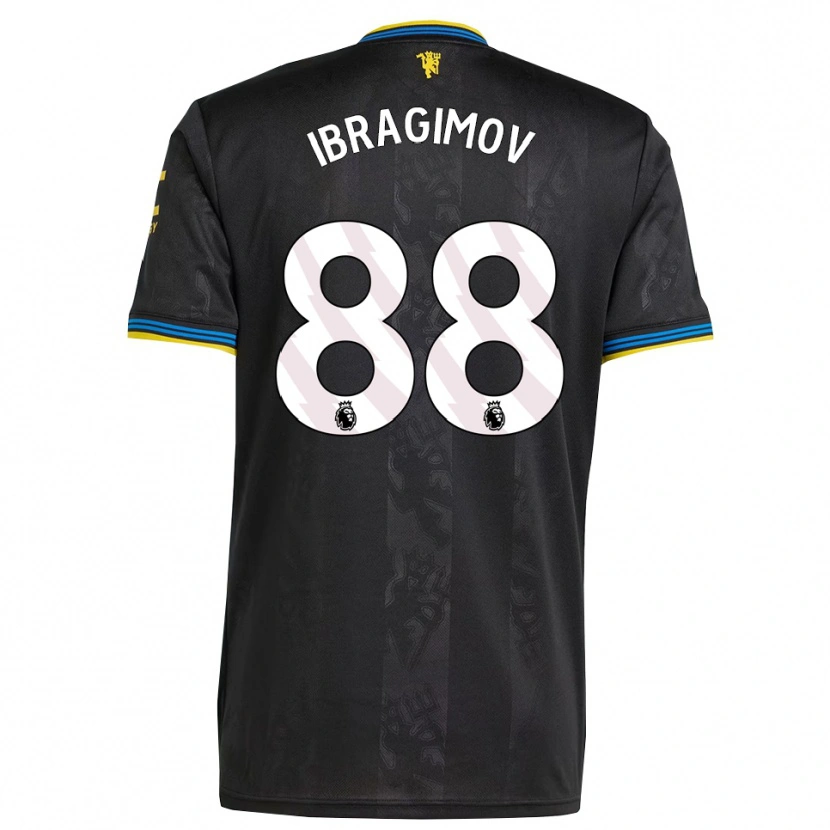 Danxen Donna Maglia Amir Ibragimov #88 Nero Giallo Blu Kit Gara Third 2025/26 Maglietta