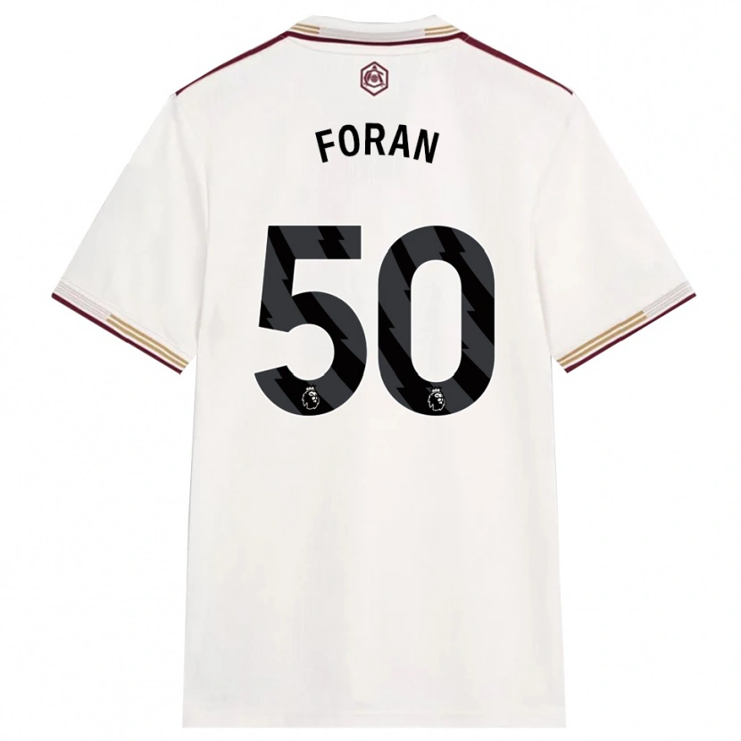 Danxen Donna Maglia Taylor Foran #50 Bianco Sporco Borgogna Kit Gara Third 2025/26 Maglietta