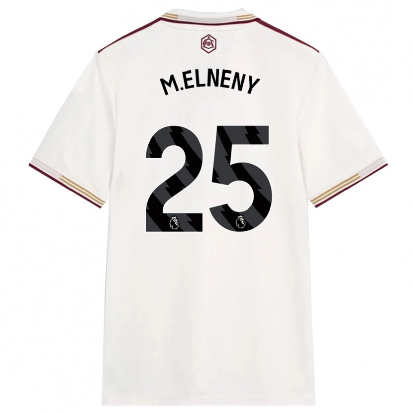 Danxen Donna Maglia Mohamed Elneny #25 Bianco Sporco Borgogna Kit Gara Third 2025/26 Maglietta