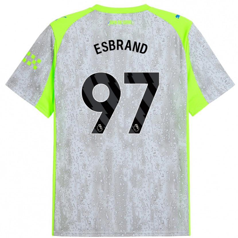 Danxen Donna Maglia Josh Wilson-Esbrand #97 Grigio Giallo Kit Gara Third 2025/26 Maglietta