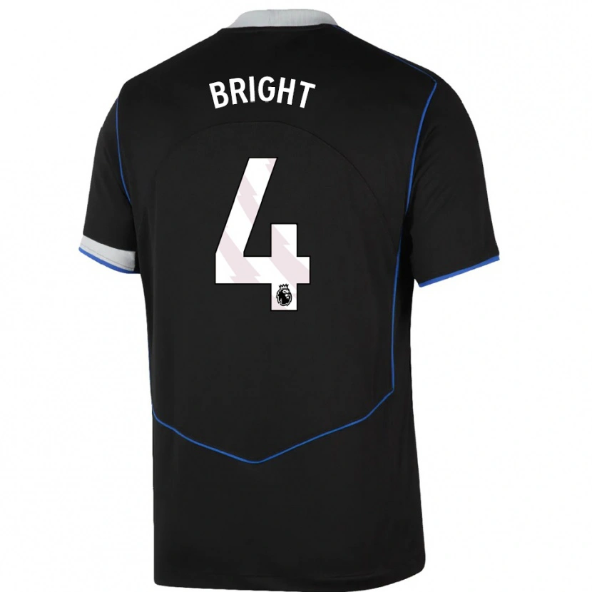 Danxen Donna Maglia Millie Bright #4 Nero Blu Argento Kit Gara Third 2025/26 Maglietta