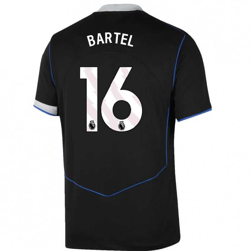Danxen Donna Maglia Júlia Bartel #16 Nero Blu Argento Kit Gara Third 2025/26 Maglietta