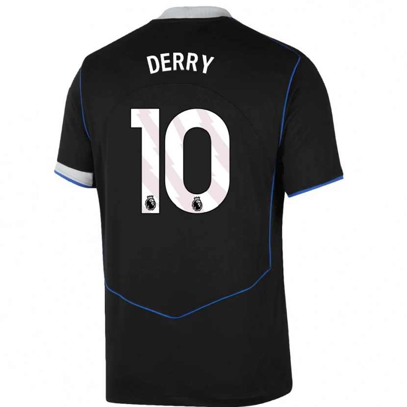 Danxen Donna Maglia Jesse Derry #10 Nero Blu Argento Kit Gara Third 2025/26 Maglietta
