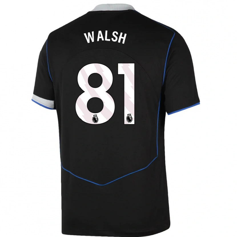 Danxen Donna Maglia Reggie Walsh #81 Nero Blu Argento Kit Gara Third 2025/26 Maglietta