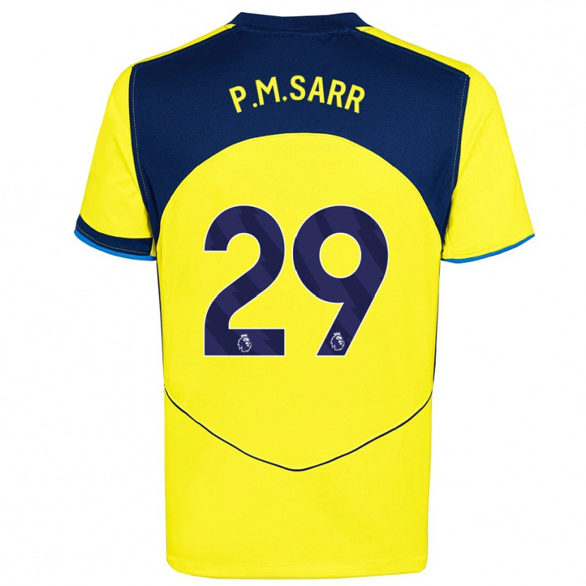 Danxen Donna Maglia Pape Matar Sarr #29 Giallo Navy Kit Gara Third 2025/26 Maglietta