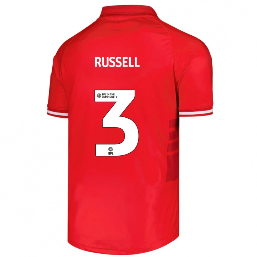 Danxen Bambino Maglia Jon Russell #3 Rosso Bianco Kit Gara Home 2025/26 Maglietta