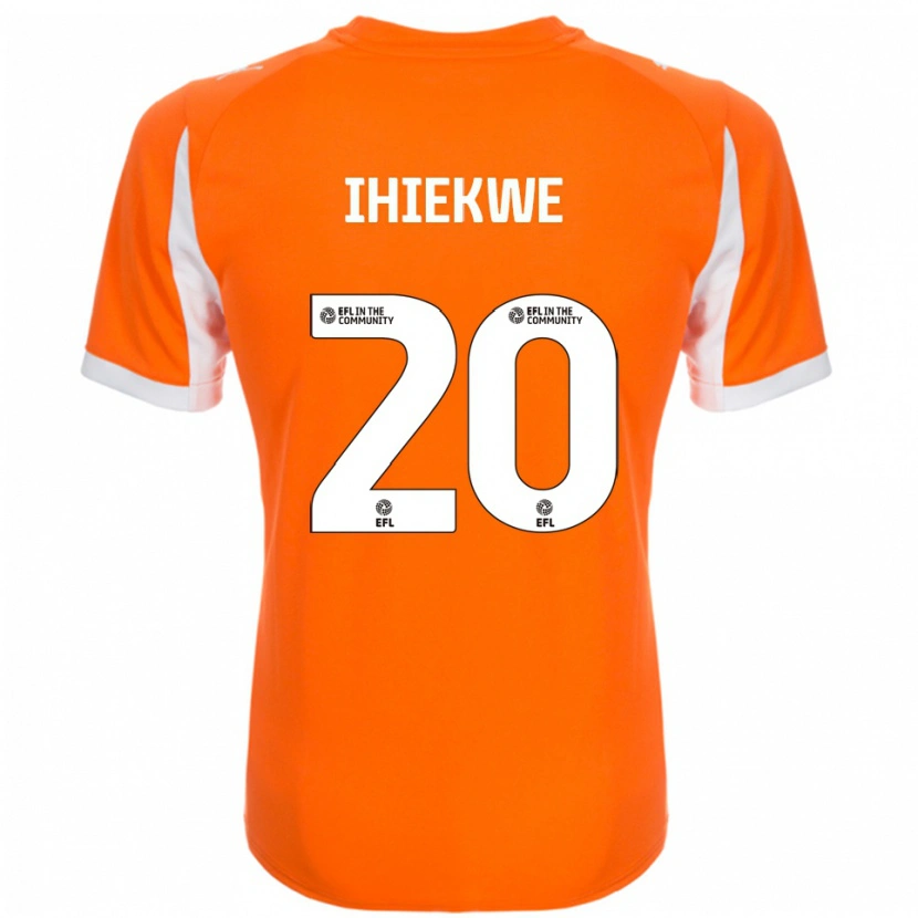 Danxen Bambino Maglia Michael Ihiekwe #20 Arancione Bianco Kit Gara Home 2025/26 Maglietta