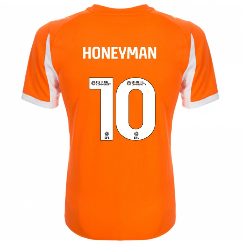 Danxen Bambino Maglia George Honeyman #10 Arancione Bianco Kit Gara Home 2025/26 Maglietta