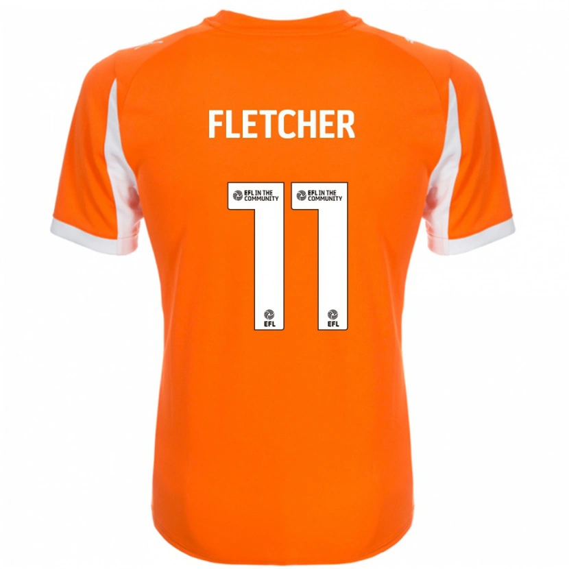 Danxen Bambino Maglia Ashley Fletcher #11 Arancione Bianco Kit Gara Home 2025/26 Maglietta