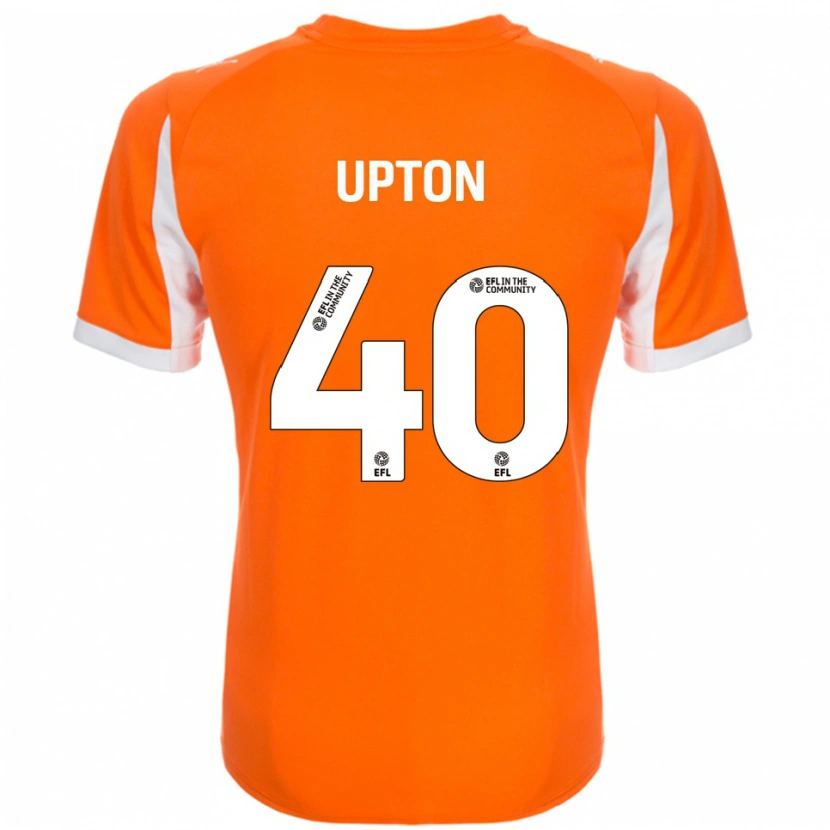 Danxen Bambino Maglia Theo Upton #40 Arancione Bianco Kit Gara Home 2025/26 Maglietta