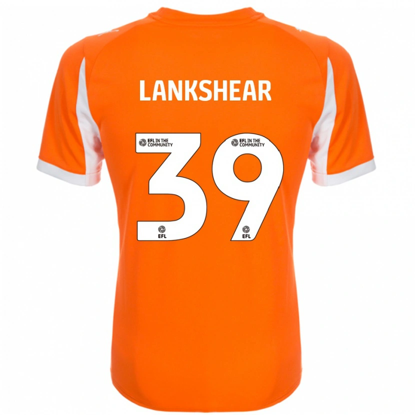 Danxen Bambino Maglia Alex Lankshear #39 Arancione Bianco Kit Gara Home 2025/26 Maglietta