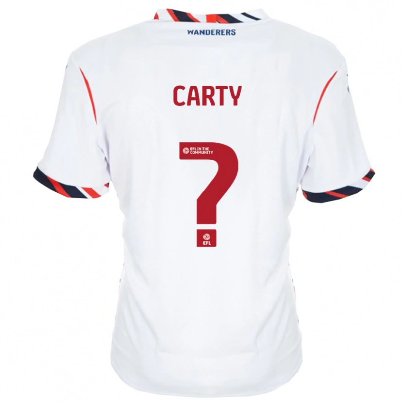 Danxen Bambino Maglia Conor Carty #0 Bianco Rosso Kit Gara Home 2025/26 Maglietta