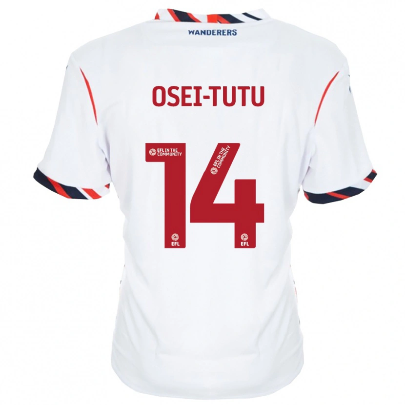 Danxen Bambino Maglia Jordi Osei-Tutu #14 Bianco Rosso Kit Gara Home 2025/26 Maglietta