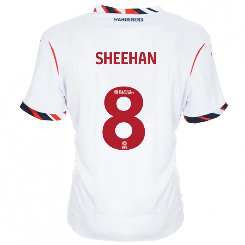 Danxen Bambino Maglia Josh Sheehan #8 Bianco Rosso Kit Gara Home 2025/26 Maglietta