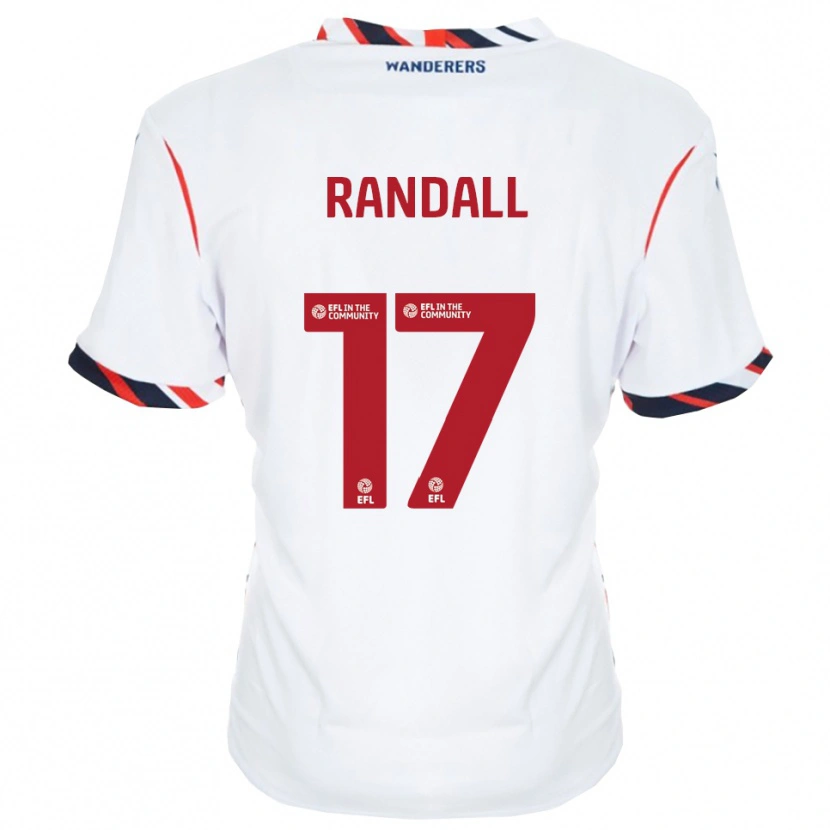 Danxen Bambino Maglia Joel Randall #17 Bianco Rosso Kit Gara Home 2025/26 Maglietta