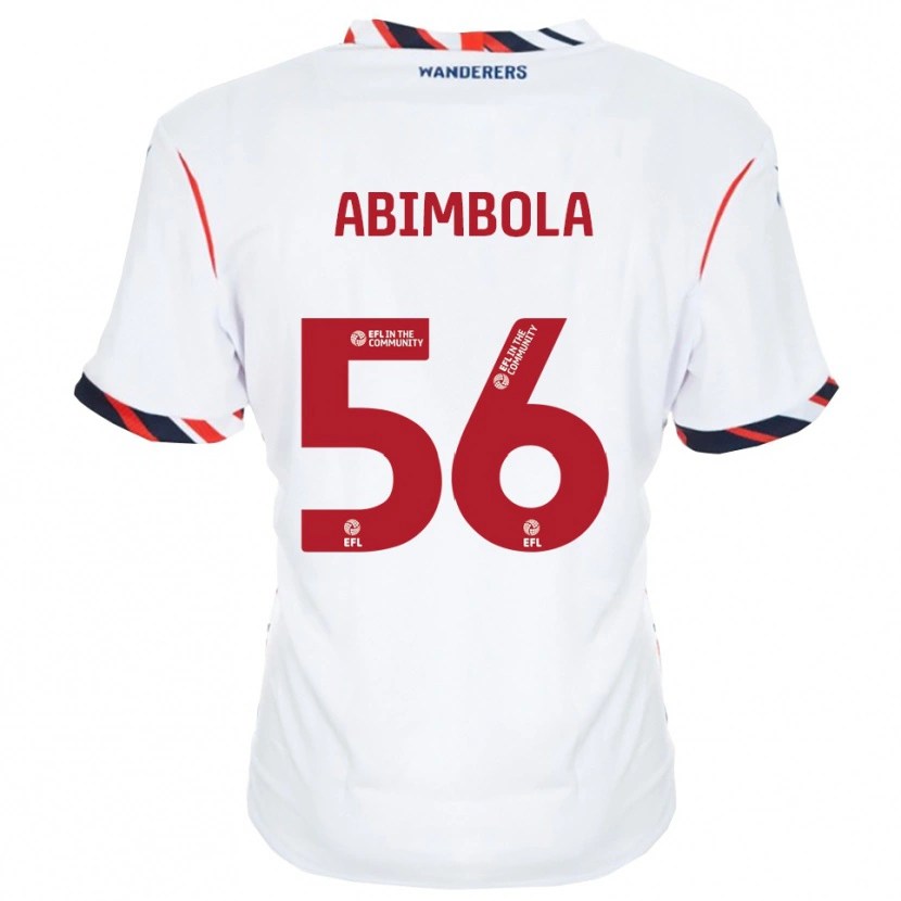 Danxen Bambino Maglia David Abimbola #56 Bianco Rosso Kit Gara Home 2025/26 Maglietta