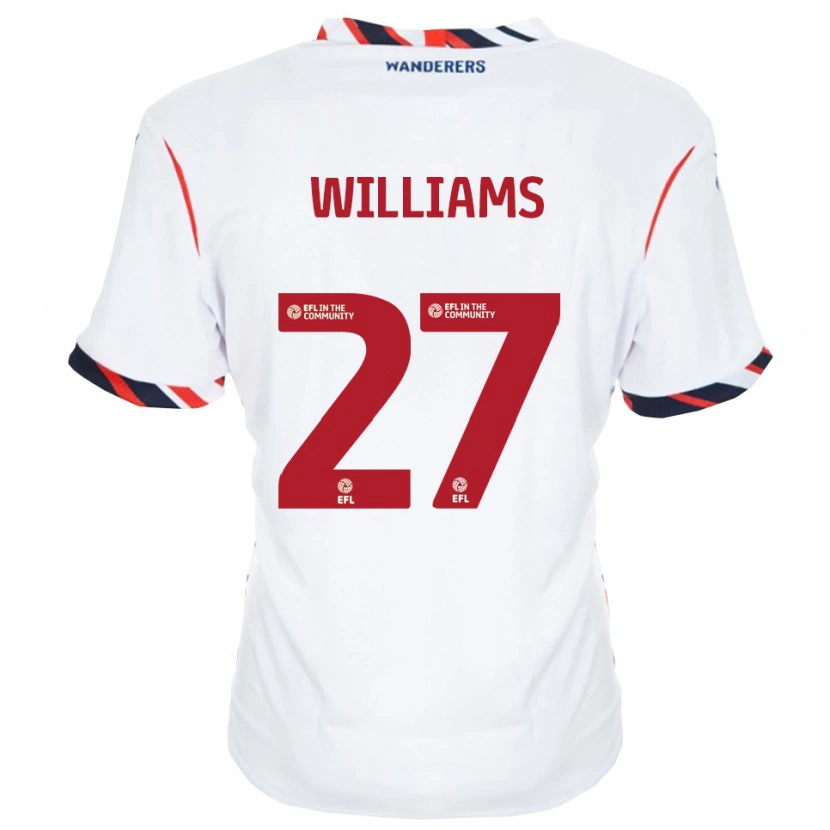 Danxen Bambino Maglia Randell Williams #27 Bianco Rosso Kit Gara Home 2025/26 Maglietta