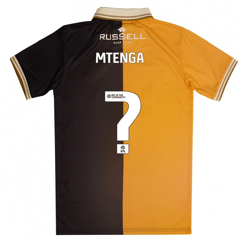 Danxen Bambino Maglia Cyprian Mtenga #0 Giallo Nero Kit Gara Home 2025/26 Maglietta