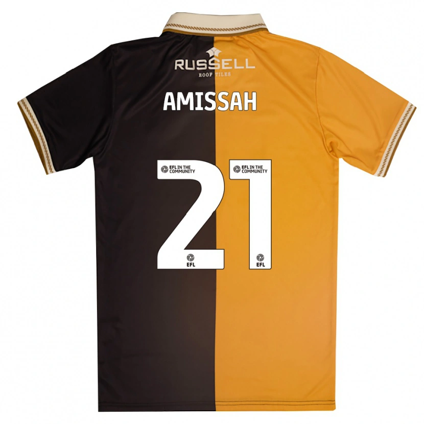 Danxen Bambino Maglia Jordan Amissah #21 Giallo Nero Kit Gara Home 2025/26 Maglietta