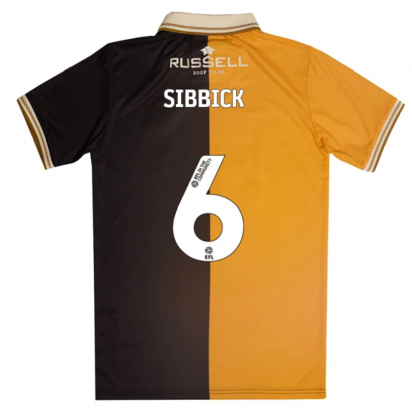 Danxen Bambino Maglia Toby Sibbick #6 Giallo Nero Kit Gara Home 2025/26 Maglietta