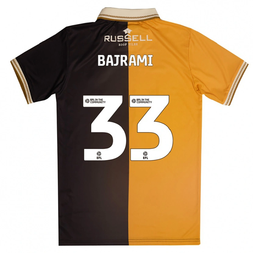 Danxen Bambino Maglia Geraldo Bajrami #33 Giallo Nero Kit Gara Home 2025/26 Maglietta