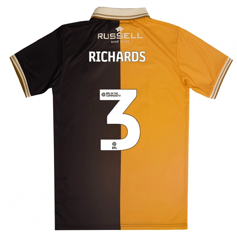 Danxen Bambino Maglia Sophie Richards #3 Giallo Nero Kit Gara Home 2025/26 Maglietta