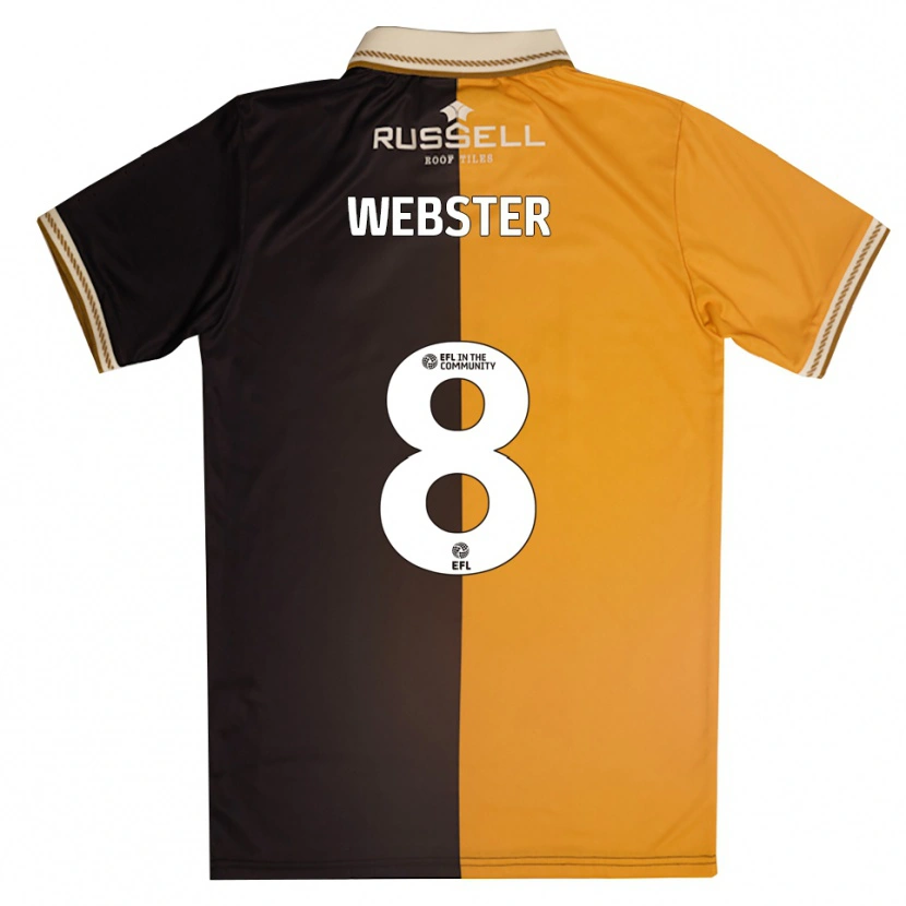 Danxen Bambino Maglia Charlie Webster #8 Giallo Nero Kit Gara Home 2025/26 Maglietta