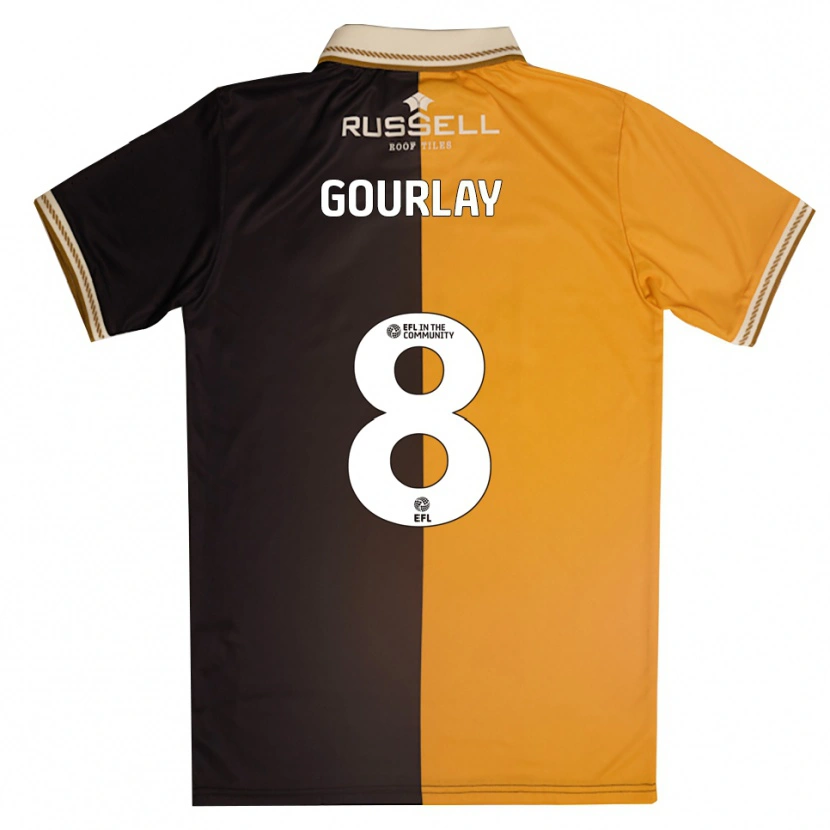 Danxen Bambino Maglia Elisha Gourlay #8 Giallo Nero Kit Gara Home 2025/26 Maglietta