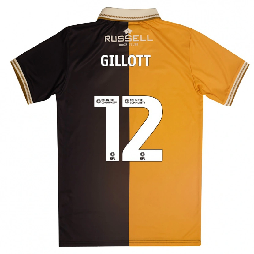 Danxen Bambino Maglia Emily Gillott #12 Giallo Nero Kit Gara Home 2025/26 Maglietta