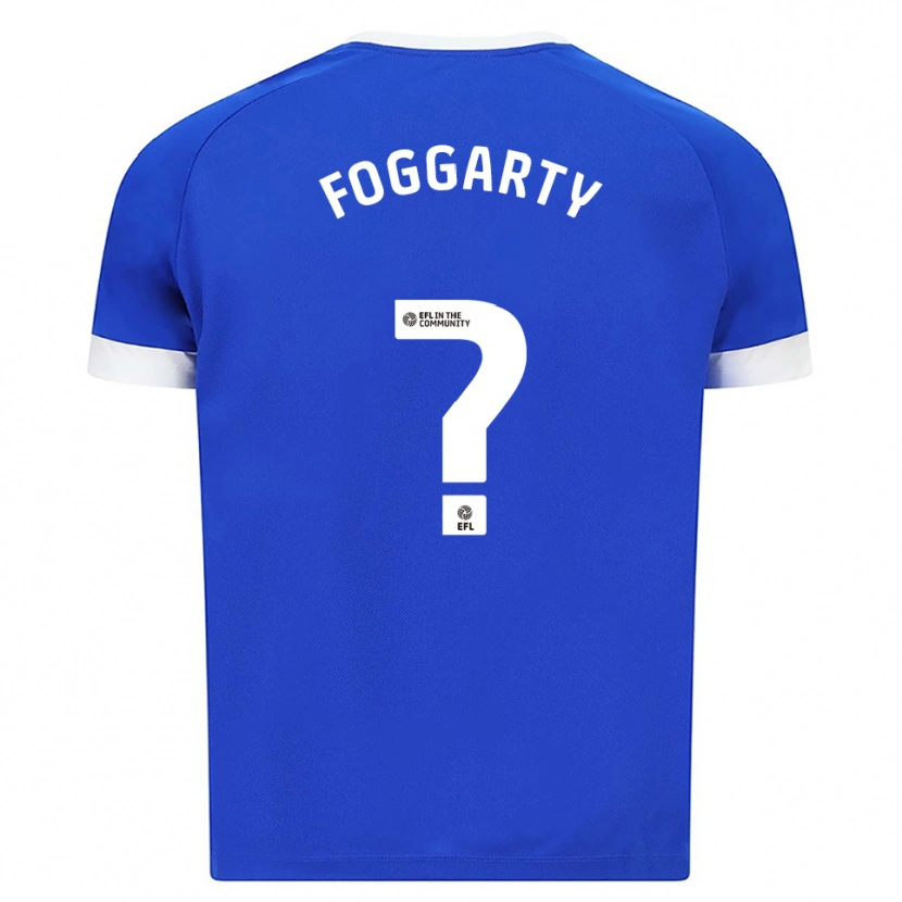 Danxen Bambino Maglia Corey Foggarty #0 Blu Bianco Kit Gara Home 2025/26 Maglietta