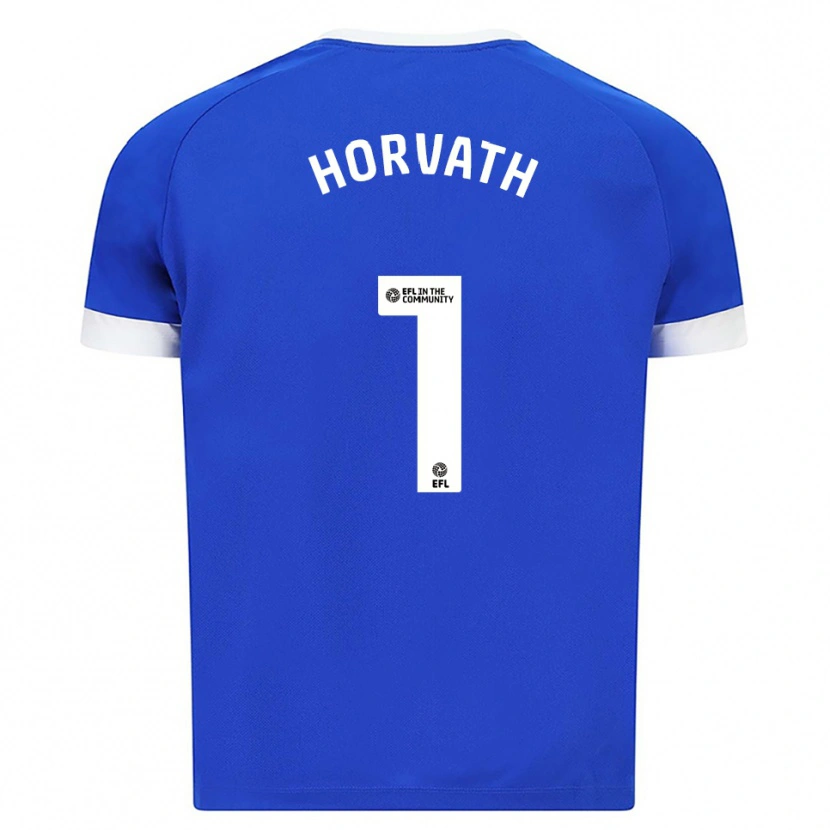 Danxen Bambino Maglia Ethan Horvath #1 Blu Bianco Kit Gara Home 2025/26 Maglietta