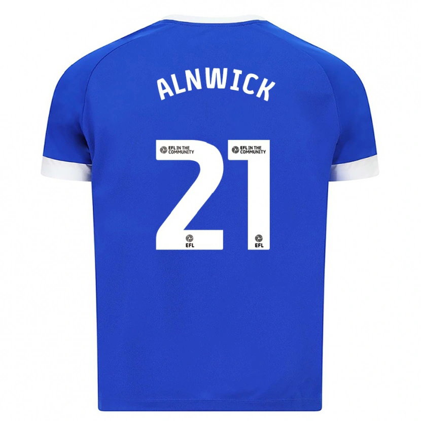 Danxen Bambino Maglia Jak Alnwick #21 Blu Bianco Kit Gara Home 2025/26 Maglietta