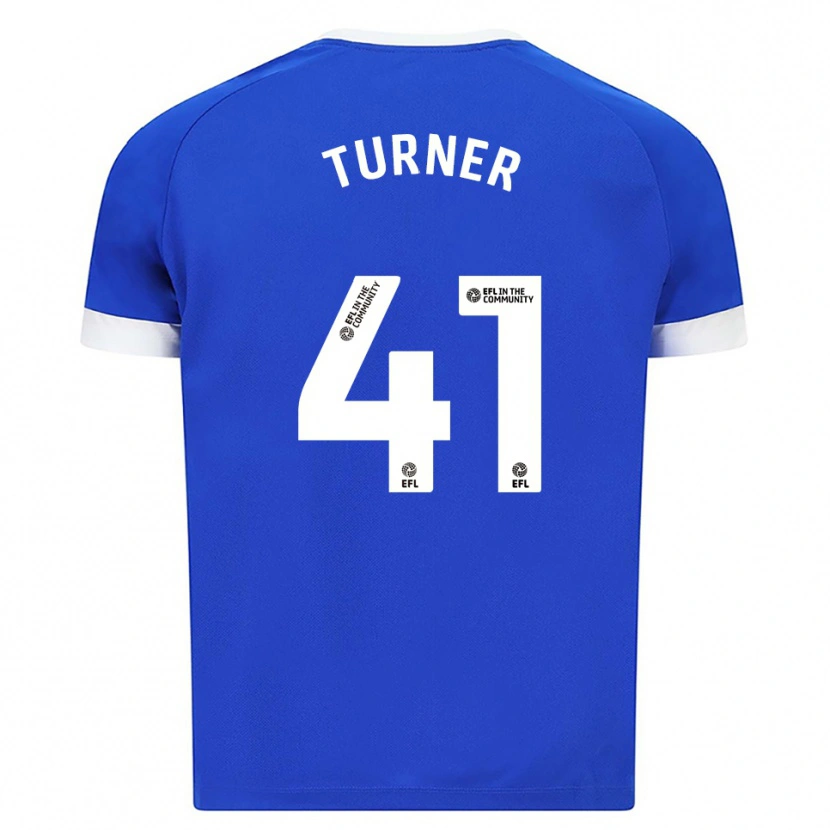 Danxen Bambino Maglia Matthew Turner #41 Blu Bianco Kit Gara Home 2025/26 Maglietta