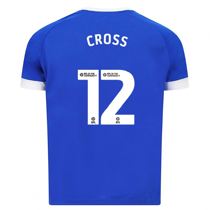 Danxen Bambino Maglia Alex Cross #12 Blu Bianco Kit Gara Home 2025/26 Maglietta