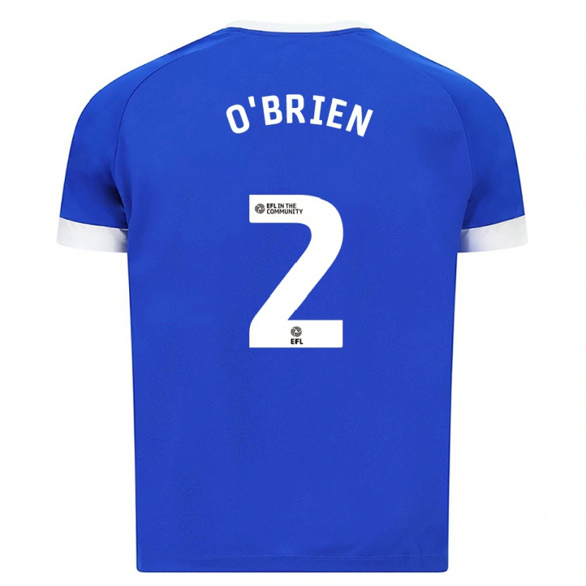Danxen Bambino Maglia Charlie O'brien #2 Blu Bianco Kit Gara Home 2025/26 Maglietta