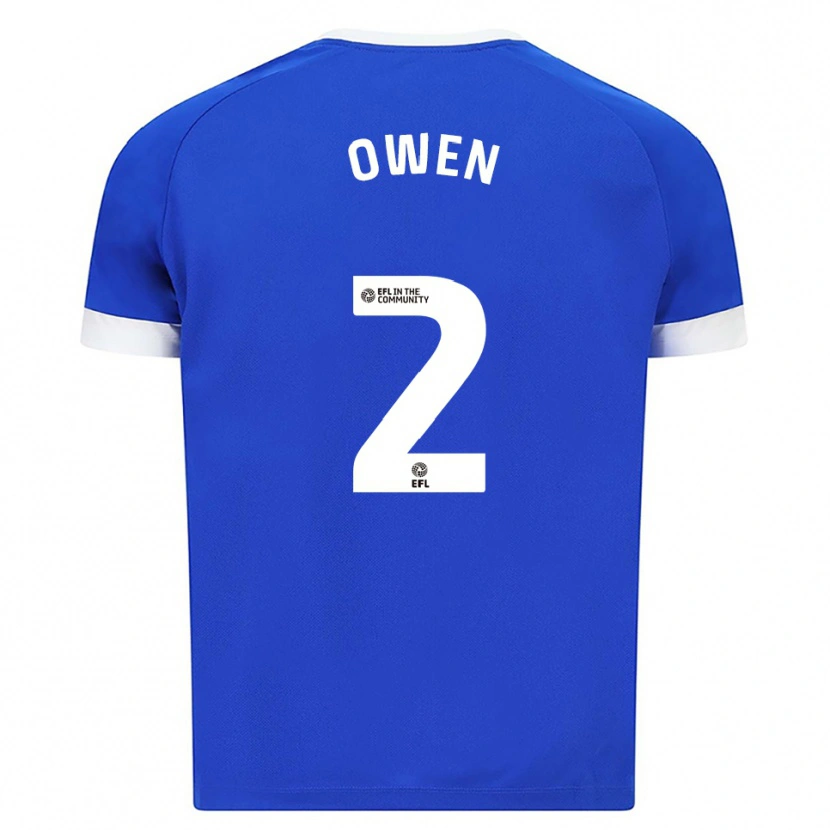Danxen Bambino Maglia Lisa Owen #2 Blu Bianco Kit Gara Home 2025/26 Maglietta