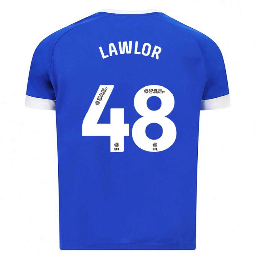 Danxen Bambino Maglia Dylan Lawlor #48 Blu Bianco Kit Gara Home 2025/26 Maglietta