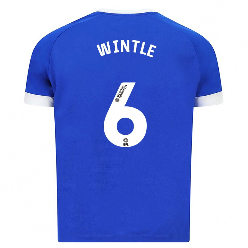Danxen Bambino Maglia Ryan Wintle #6 Blu Bianco Kit Gara Home 2025/26 Maglietta