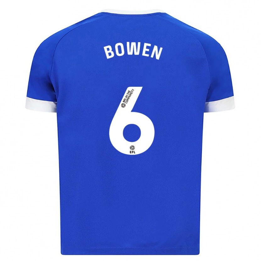 Danxen Bambino Maglia Megan Bowen #6 Blu Bianco Kit Gara Home 2025/26 Maglietta