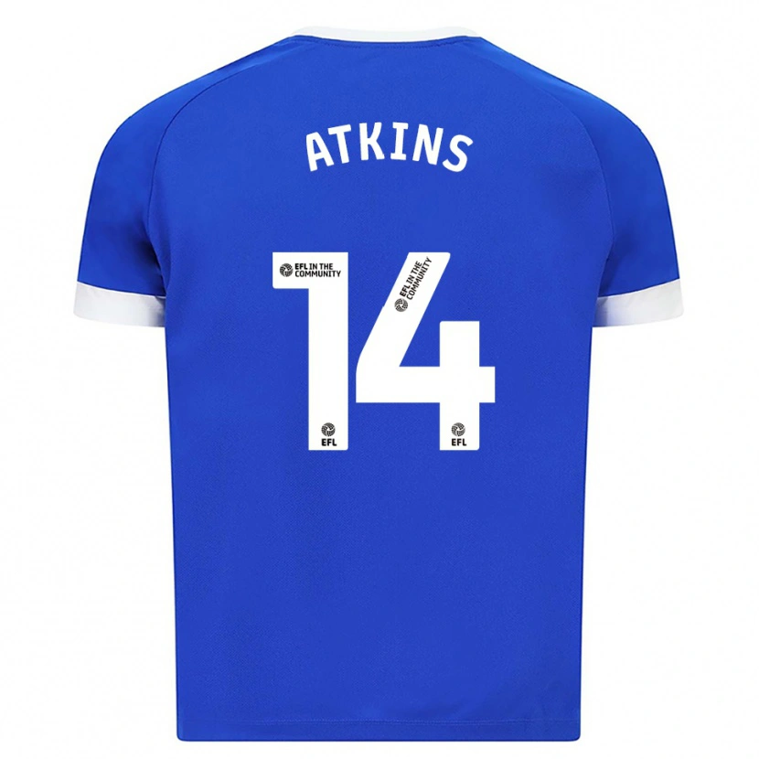 Danxen Bambino Maglia Zoe Atkins #14 Blu Bianco Kit Gara Home 2025/26 Maglietta